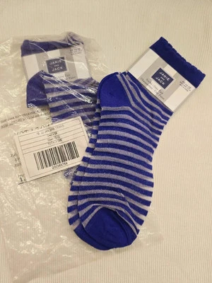 Janie And Jack Girls 2-Pr Stripe Mesh Knit Scalloped Edges Ankle Socks-(10-12) - Image 1 of 4