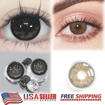 5 Color 2-Piece Contact Lenses/ Contact Lens Travel Kit Cute Contact Case Holder - Image 1 of 4