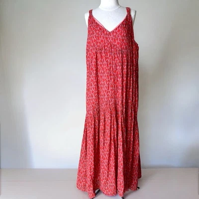 Joie Maxi Dress XL Cotton Boho Peasant Cottagecore Indie Coastal Made in India - Image 1 of 4