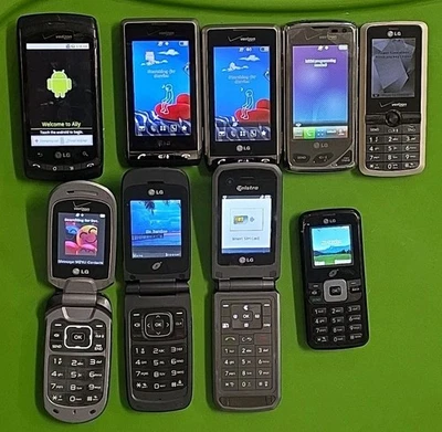 9 Fully Functional LG Basic phone lot - Verizon, TracFone, Telstra, Flip Phone  - Image 1 of 4