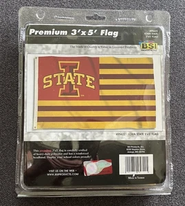 NIP - Iowa State Cyclones Flag 3x5 Deluxe Style Stars and Stripes Design #95622 - Picture 1 of 5