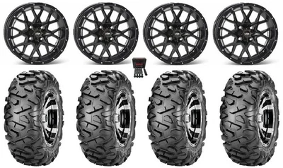 ITP Hurricane 14" Wheels Black 28" BigHorn Tires Yamaha Viking Wolverine - Image 1 of 4