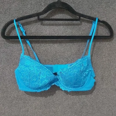 Kayser Brazilian Bra 12B – Blue Lace, Underwire - image 1 of 4