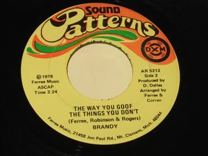 Brandy 7" 45 OBSCURE PRIVATE MICHIGAN MODERN SOUL COVER on SOUND PATTERNS  - Imagen 1 de 2