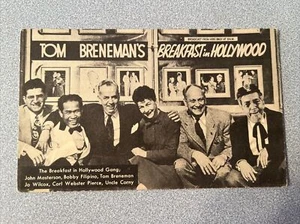 Vintage Postcard 1945 Tom Breneman’s Breakfast In Hollywood Gang (Kellogg’s ) - Picture 1 of 5