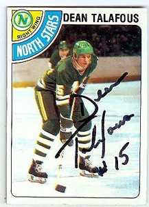 Dean Talafous autographed hockey card (Minnesota North Stars) 1978 Topps #149