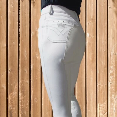 Easy Rider Zohra Diamond Turnier Reithose, Strass, weiß, Gr. 34, angeschmutzt - Bild 1 von 4