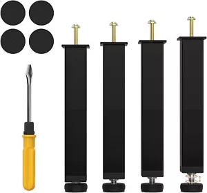 4Pcs Bed Frame Support Legs - Adjustable Metal Center Legs with Anti-Slip Rubber - Picture 1 of 7