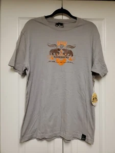 T-shirt vintage Sombrio "Grizzly" - argento/grigio - grande nuova-vecchio-stock - Foto 1 di 5
