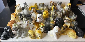 VTG 1988 NEW-RAY Dog Novelty Collectible Rubber Toy Figurine Lot Of 36 FULL SET! - Picture 1 of 2