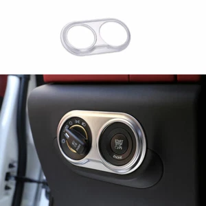 For Maserati Levante 2017-2021 ABS Silver Headlight Switch Control Frame Trim - Foto 1 di 8