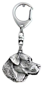Labrador Retriever - Silver Plated Keychain With Dog, Handbag Decor - Picture 1 of 9