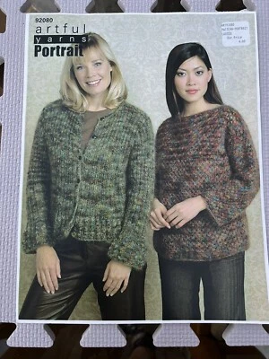 ARTFUL YARNS  PORTRAIT: Two Knitting Patterns - Peplum Cardigan & Mesh pullover - Image 1 of 3