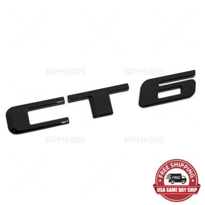 For Cadillac CT6 Rear Trunk Decklid Letter Badge Emblem Nameplate Sport Black Foto 1 de 4