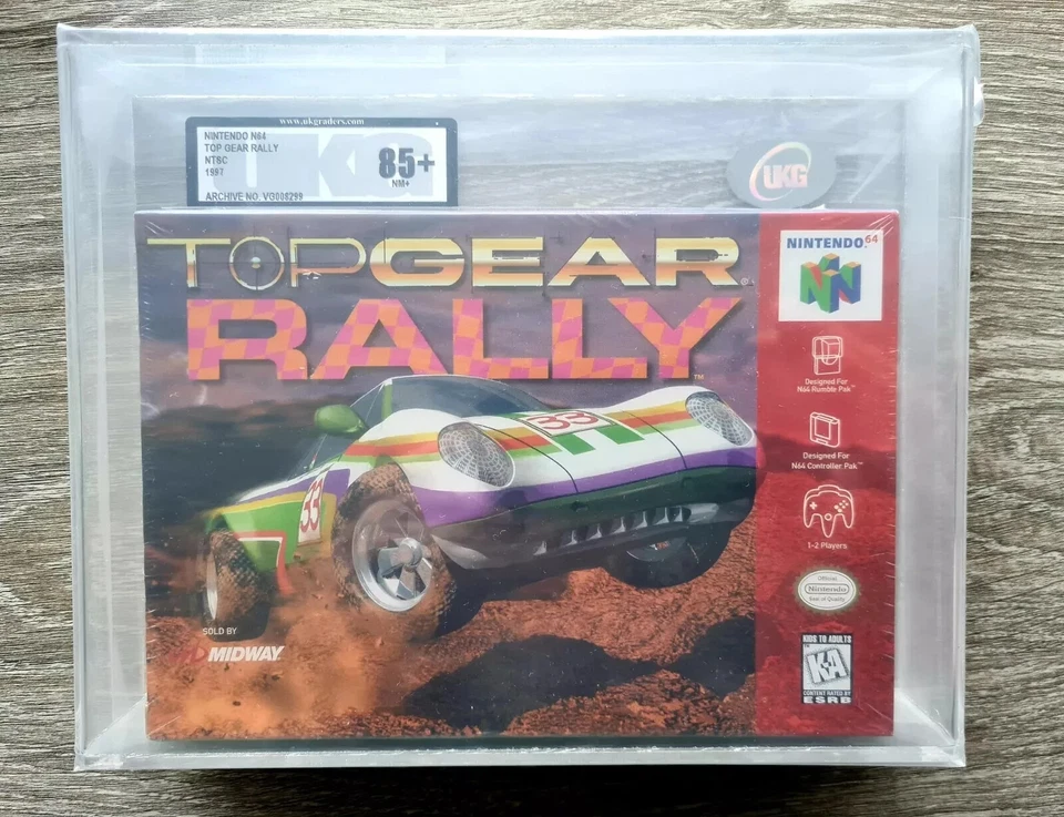Top Gear Rally - Nintendo N64 64 - UKG 85+ NM+ graded sealed new VGA WATA Pixel - Image 1 of 3