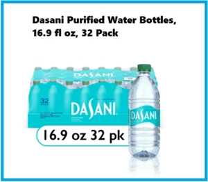 Dasani Purified Water Bottles, 16.9 fl oz, 32 Pack - Picture 1 of 3