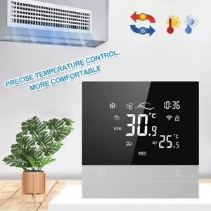 Central Air Conditioner Thermostat Fan Coil Unit Heating and Cooling LCD Display - Picture 1 of 8