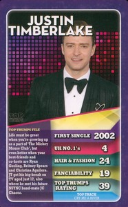 Justin Timberlake,   Pop Stars,  Top Trumps  (2015), New
