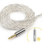 SGOR Gold Plated 3.5mm Jack OFC Silver Plated Cable with MIC for HiFi Earphones