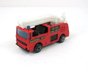 Matchbox MB13 Snorkel Fire Engine 1981 Metro Fire Dept Snorkel No.1 Die-cast - Picture 1 of 4