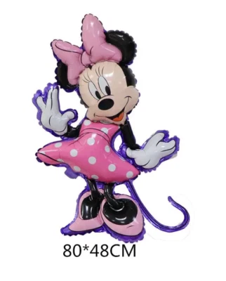 Pink cartoon Minnie Mouse Balloons Birthday Party Decorations Pink Girls Kids - Image 1 of 4