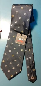 PAUL & SHARK PAUL&SHARK YACHTING KRAWATTE STERNZEICHEN SEIDENWAAGE BLAU NEU - Bild 1 von 3