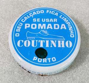 COUTINHO 2 🙂 De colección Antiguo Lata Grasa Zapato Esmalte Completo Portugal Años 70 - Imagen 1 de 9