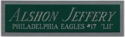 CAMISA DE FUTEBOL AUTOGRAFADA PLACA DE IDENTIFICAÇÃO ALSHON JEFFERY PHILADELPHIA EAGLES assinada - Imagem 1 de 2