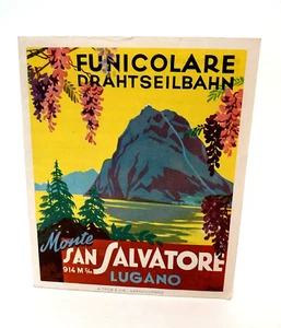 Monte San Salvatore Lugano Switzerland Vintage Travel Brochure Vintage 1950s - Picture 1 of 8