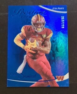 π2023 Prestige Curtis Samuel 293 Xtra Points Premium Blue parallel card /299 - Picture 1 of 3