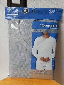 New Men's Two Piece Comfort-Fit Thermal Set Stay warm size XXL Gray - Picture 1 of 2