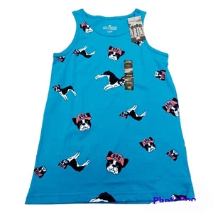 Hollywood Boys Blue Dog Graphics Tank Top-8-Bulldog-Playwear - Picture 1 of 3