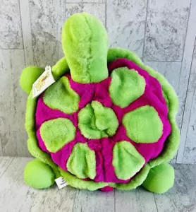 Elle International Plush Turtle Shell Backpack Bookbag Bag Pink Green Animal - Picture 1 of 5