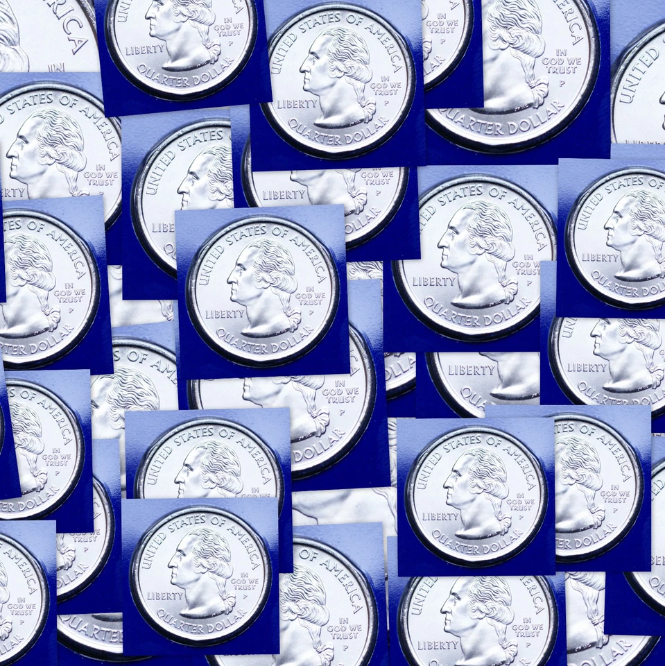 2007 P Washington Quarter ~ Satin Mint Strike from Mint Set ~ One Roll (40 Each) - Image 1 of 2