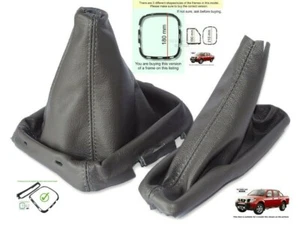 Gang Handbremsmanschette Kunststoffrahmen für Nissan Navara 2005-2012 Grau Leder - Bild 1 von 9