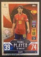 2022 Topps Match Attax 101 UEFA Nations League Young Player To Watch Gavi YP 1