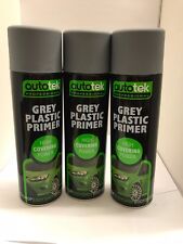 Autotek 500ml Grey Plastic Primer Aerosol Spray Paint 3 Different Pack Sizes