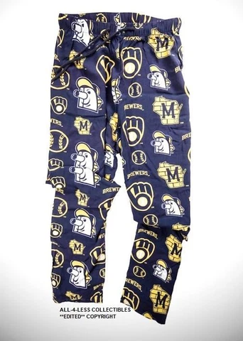 2022 BREWERS PAJAMA BOTTOMS DRAWSTRING "BARRELMAN" SE SGA PICK YOUR SIZE ~ NEW Cover