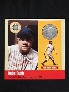 1990 HOF Legends of Baseball 500 HR Club Babe Ruth Pure (.999) Silver Coin - Picture 1 of 3