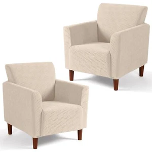 2 Pieces Accent Armchair Covers, Stretch Banquet Chair Covers, Arm Chair Slip... - Picture 1 of 7