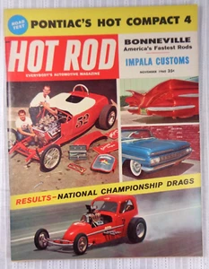 NOVEMBER 1960 HOT ROD MAGAZIN - Pontiac Tempest Impala Bonneville NHRA Drags - Bild 1 von 4