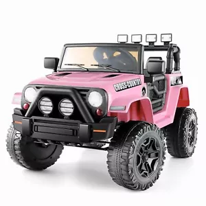 12V Electric Car for Kids, Ride On Car Truck w/ Remote Control Bluetooth, Music - Picture 1 of 67