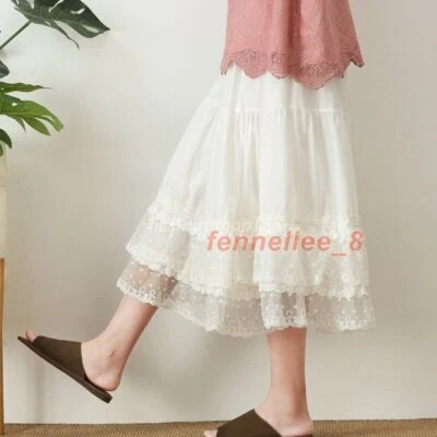 Falda/vestido de encaje extensor medio deslizamiento alargador bordado encaje ribete enagua Foto 1 de 4