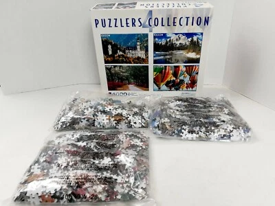 4 Puzzlers Collection Only 3 Puzzles 1000 Pcs each New & Used Scenery **READ**   - Image 1 of 4
