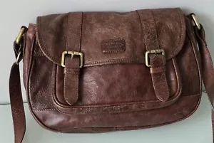 Osprey By Graeme Ellisdon Womens Vintage Real Leather Tan Shoulder Crossbody Bag - Picture 1 of 14