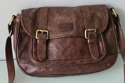 Bolso Bandolera Osprey By Graeme Ellisdon Mujer Vintage Cuero Real Tostado Hombro Foto 1 de 4