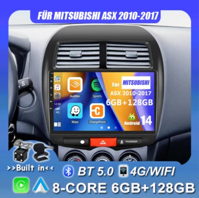 6GB+128GB ANDROID 14 FÜR MITSUBISHI ASX 2010-2017 AUTORADIO GPS NAVI IPS CARPLAY - Bild 1 von 4
