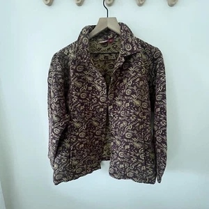 Tudor Court Classy Button Collared Tapestry Blazer - Medium - Burgundy & Beige - Picture 1 of 6