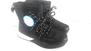 Time And Tru Black Women's Winter Puff Boots Size 8 - Picture 1 of 11