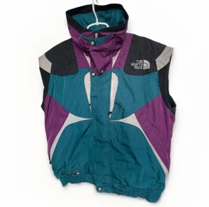 Vintage North Face TNFX Weste SAMPLE HONG KONG 90s Retro Colorblock Puffer MEDIUM - Bild 1 von 15